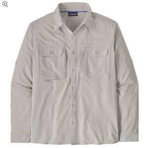 Patagonia Long Sleeve Self Guided Sun Men's Shirt Crisp Grey Size XS